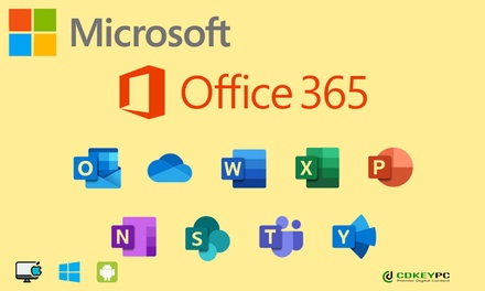 Microsoft Office 365 Lifetime Account for PC/Mac/Tablet – 5 Devices - CDKEYPC