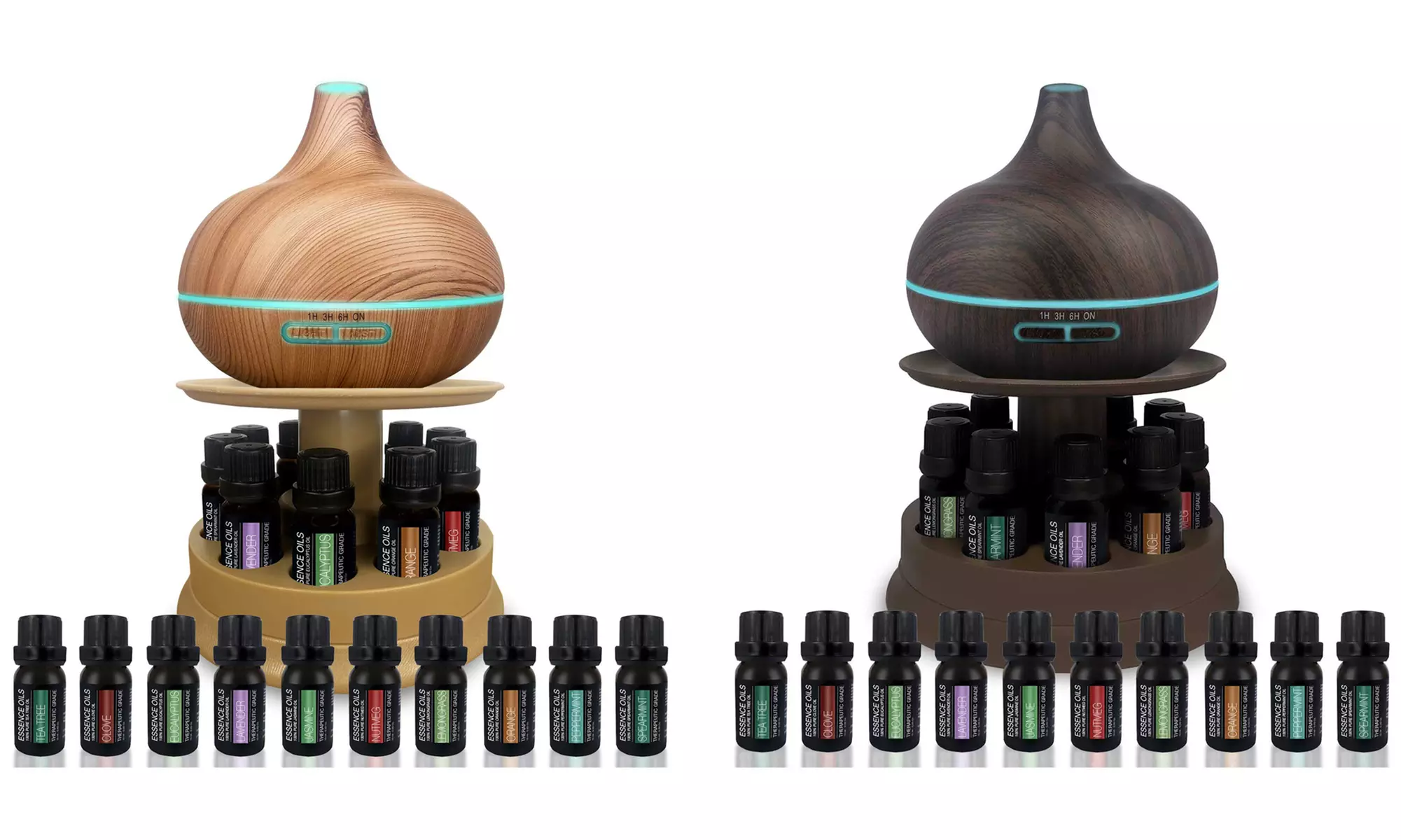 Pure Daily Care Ultrasonic Diffuser Set with Display Stand and Essential Oils (12-Piece) - Primary Image