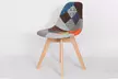 1, 2, 4 ou 6 chaises scandinaves patchwork de salle à manger - Second Medium