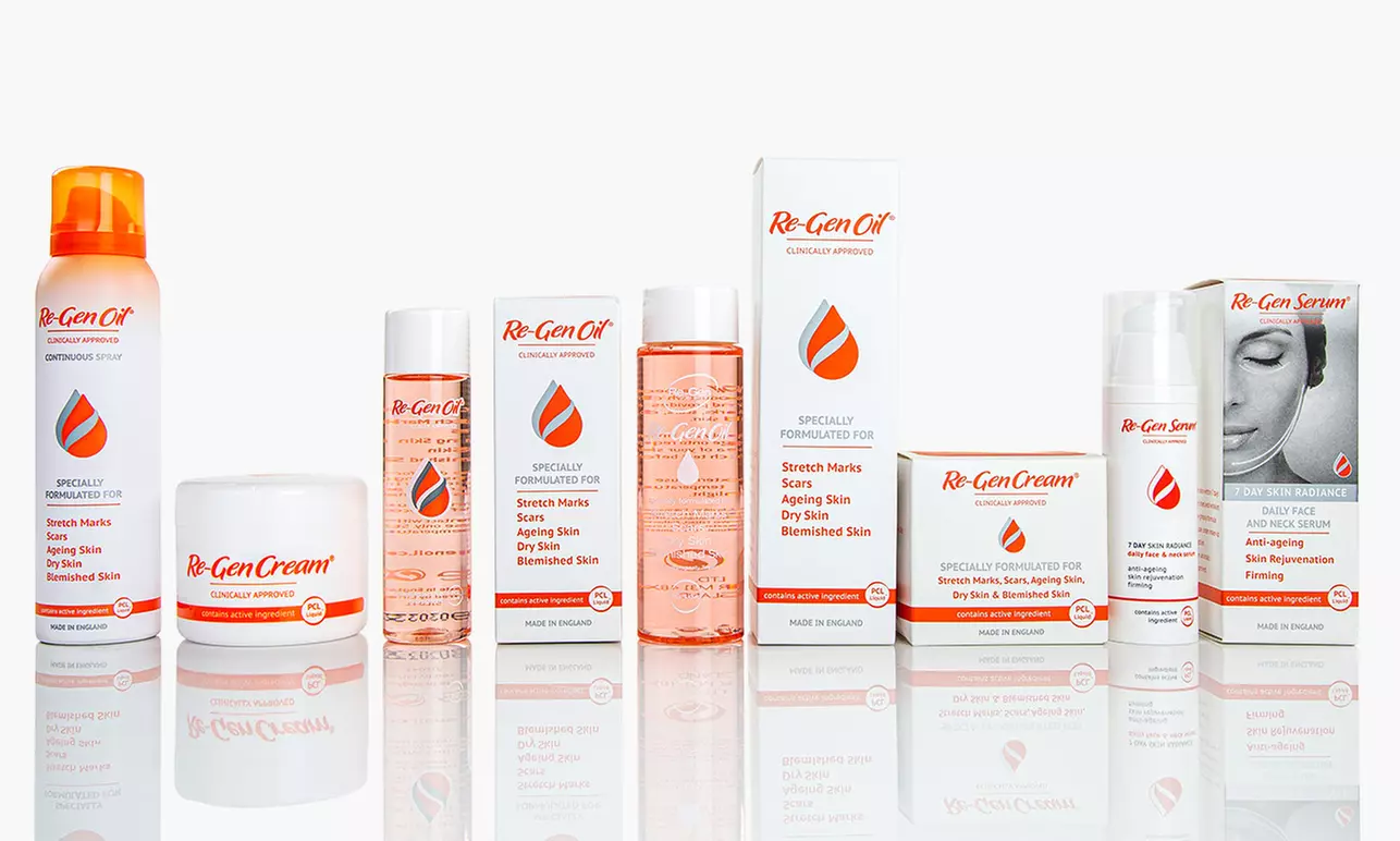 Paquets doubles d’huile Re-Gen, spray continu, crème ou sérum - Primary Image