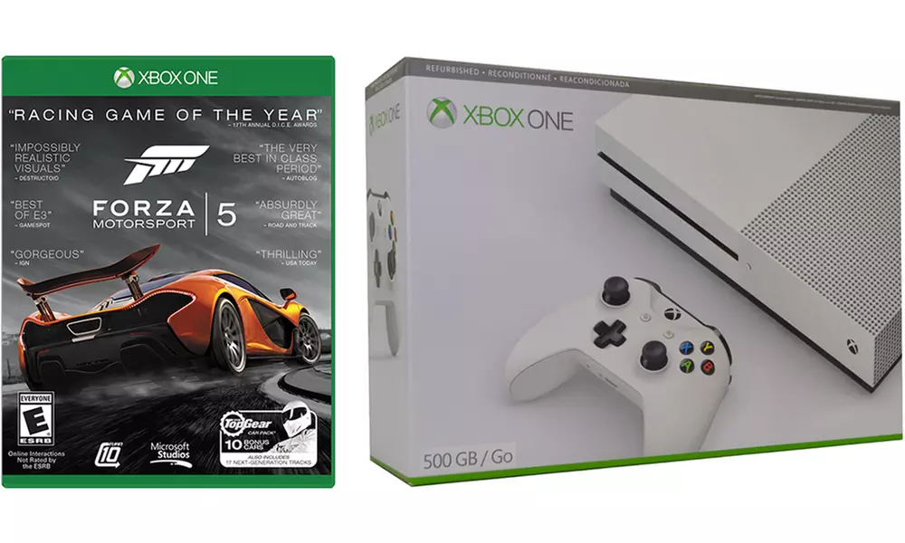 Xbox One S 500GB Console with Forza 5 Game of the Year Edition (Manufacturer Refurbished) - Second Medium