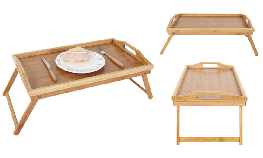 Image 11: Bamboo Folding Table