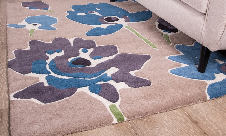 Image 1: Hand-Crafted Wool Rugs - 7 designs