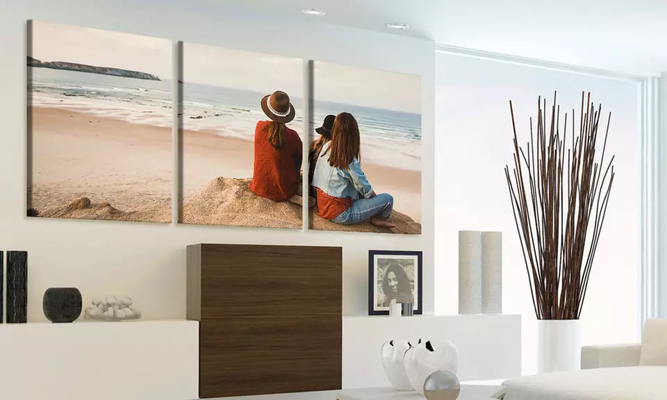 One Custom 36"x24", 48"x24", or 60"x40" Three-Panel Canvas Print from CanvasOnSale (Up to 89% Off) - Primary Image