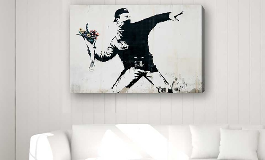 Image 3: Banksy Canvas Collection 