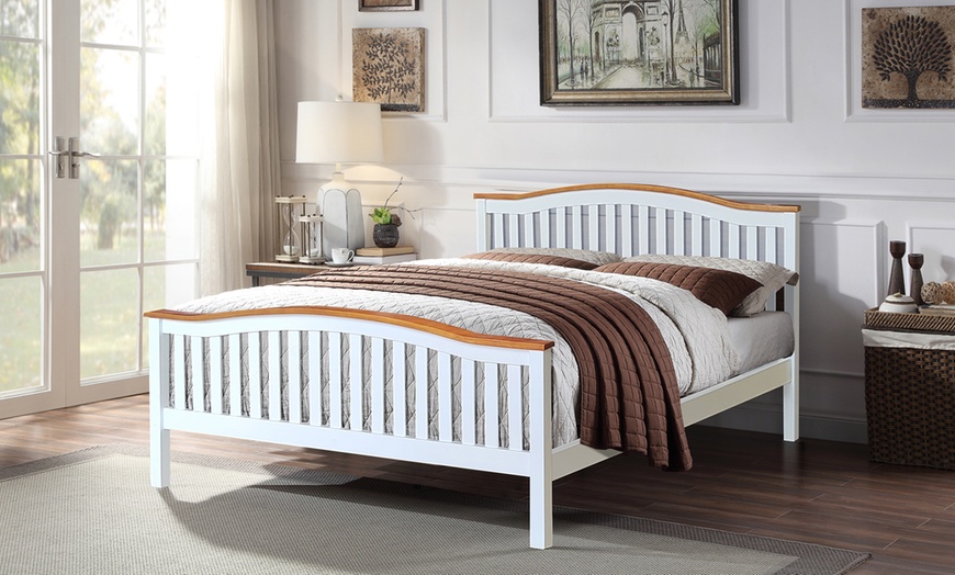 Image 2: Wooden Bedframe with Optional Mattress