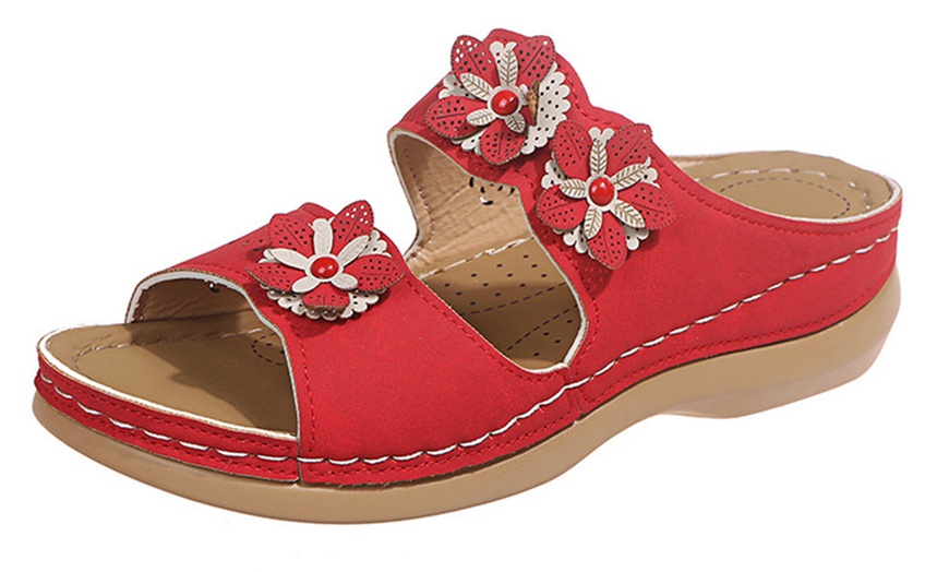 Image 12: Retro Flower Casual Sandals