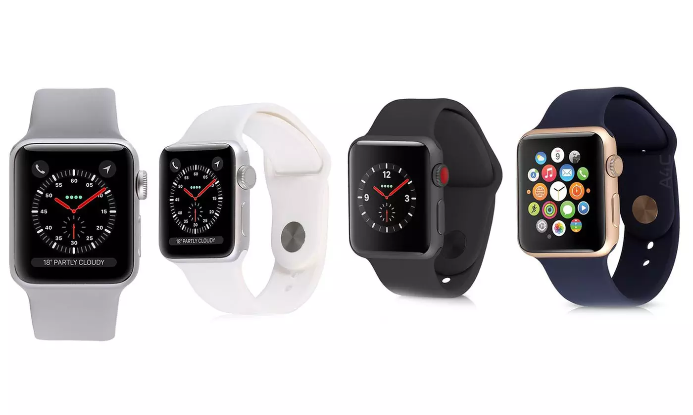 Apple Watch Series 3, or 4 GPS and Cellular with Sport Band (Refurbished) - Primary Image