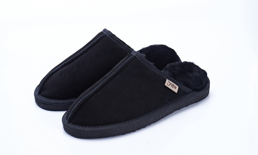 Image 6: Men's Sheepskin Slippers