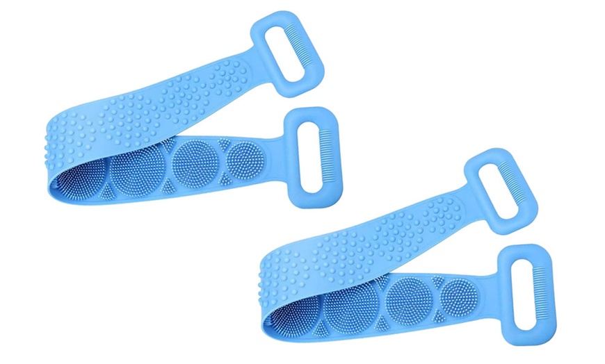 Image 8: One or Two Double-Sided Exfoliating Silicone Scrubbers