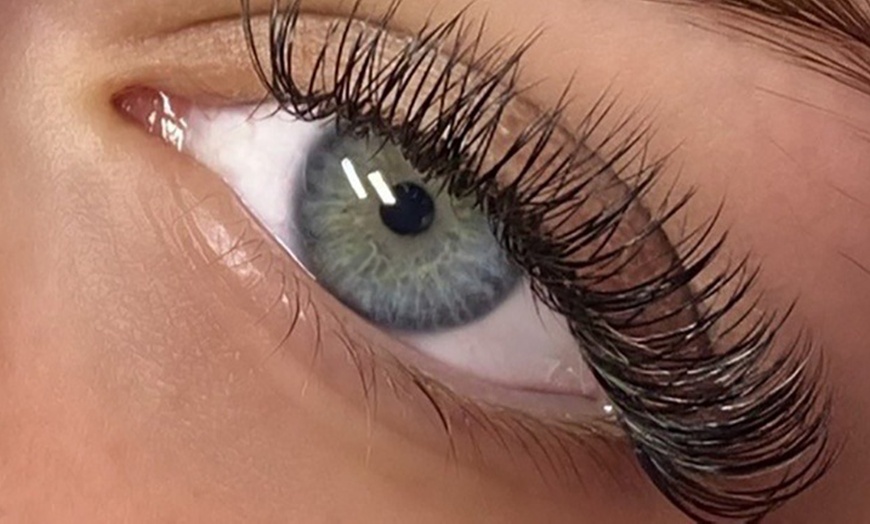 Image 7: Full Set of Classic Eyelash Extensions or 3D or 6D Volumes with Fill! 