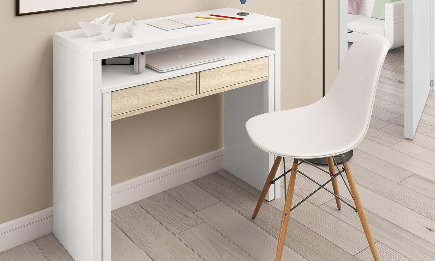 Ausziehbarer Konsolentisch