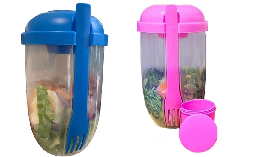 Image 10: Meal Prep Salad Shaker Container