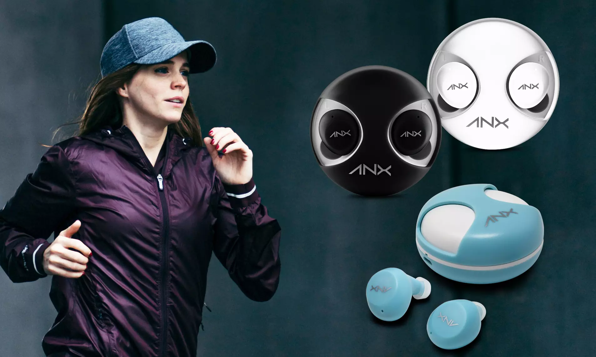 Aduro Twist True Wireless Earbud Headphones with Charging Case - Primary Image