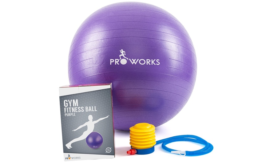 Image 2: Yoga Mat and Fitness Ball Set