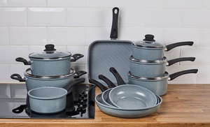 10-Piece Urbn-Chef Dalemoor Marble-Effect Coating Cookware Set