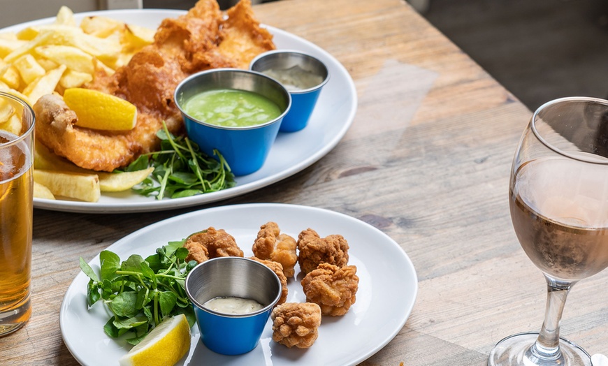 Image 1: Cod and Chips at Deep Blue, Multiple Locations