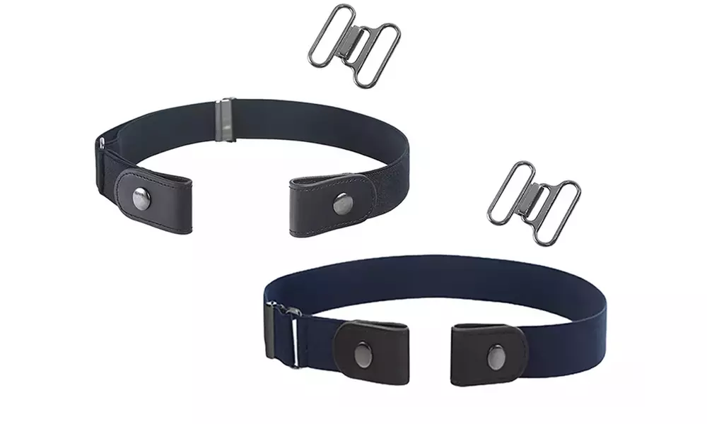 1x oder 2x schnallenloser, elastischer Gürtel