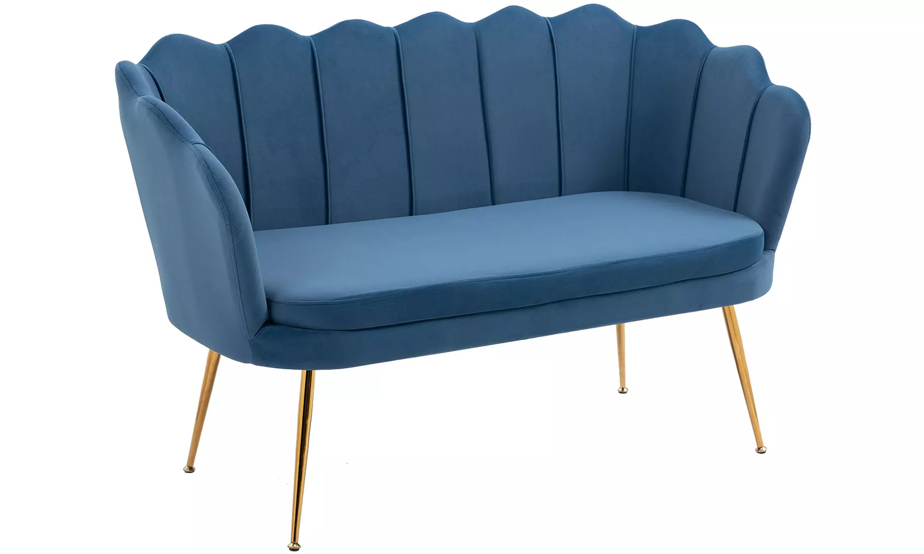 Divano a due posti a forma di conchiglia