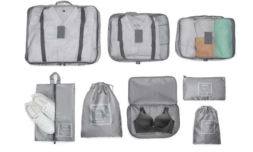 Image 6: Eight-Piece Luggage Organiser Bag Set