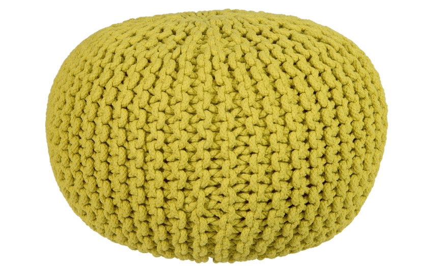 Image 5: Hand-Knitted Pouffe