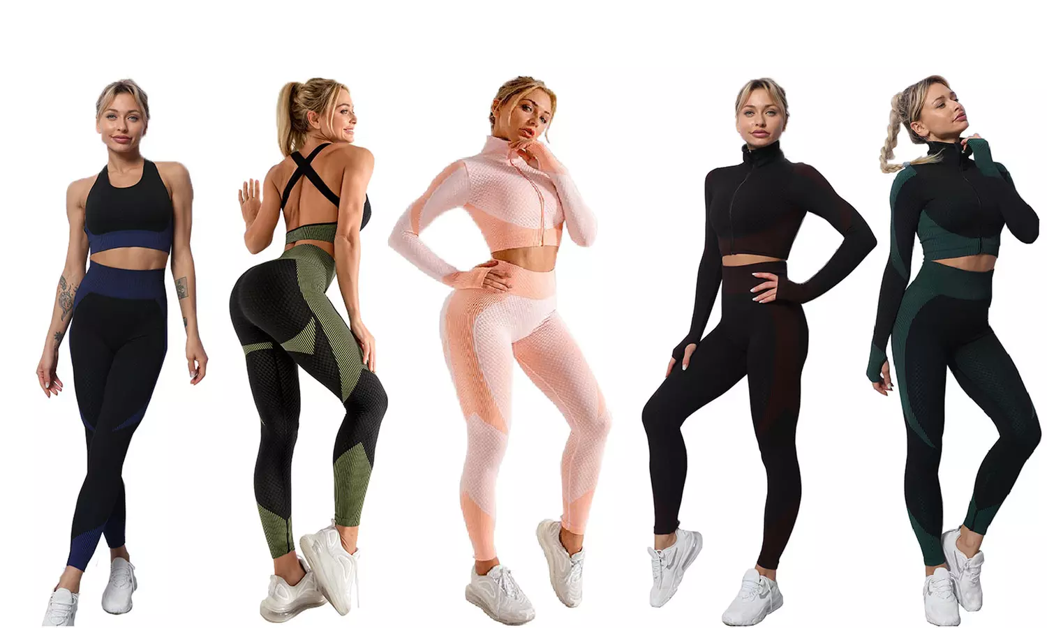 Ensemble de vêtements de sport pour femme composé de 3 pièces, taille au choix, livraison offerte - Primary Image