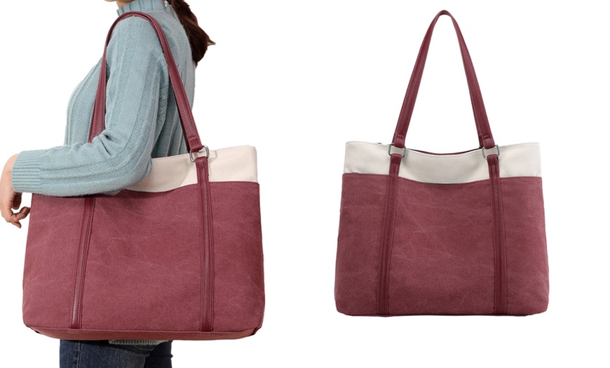 Image 9: Women's Canvas design Work Tote Bag