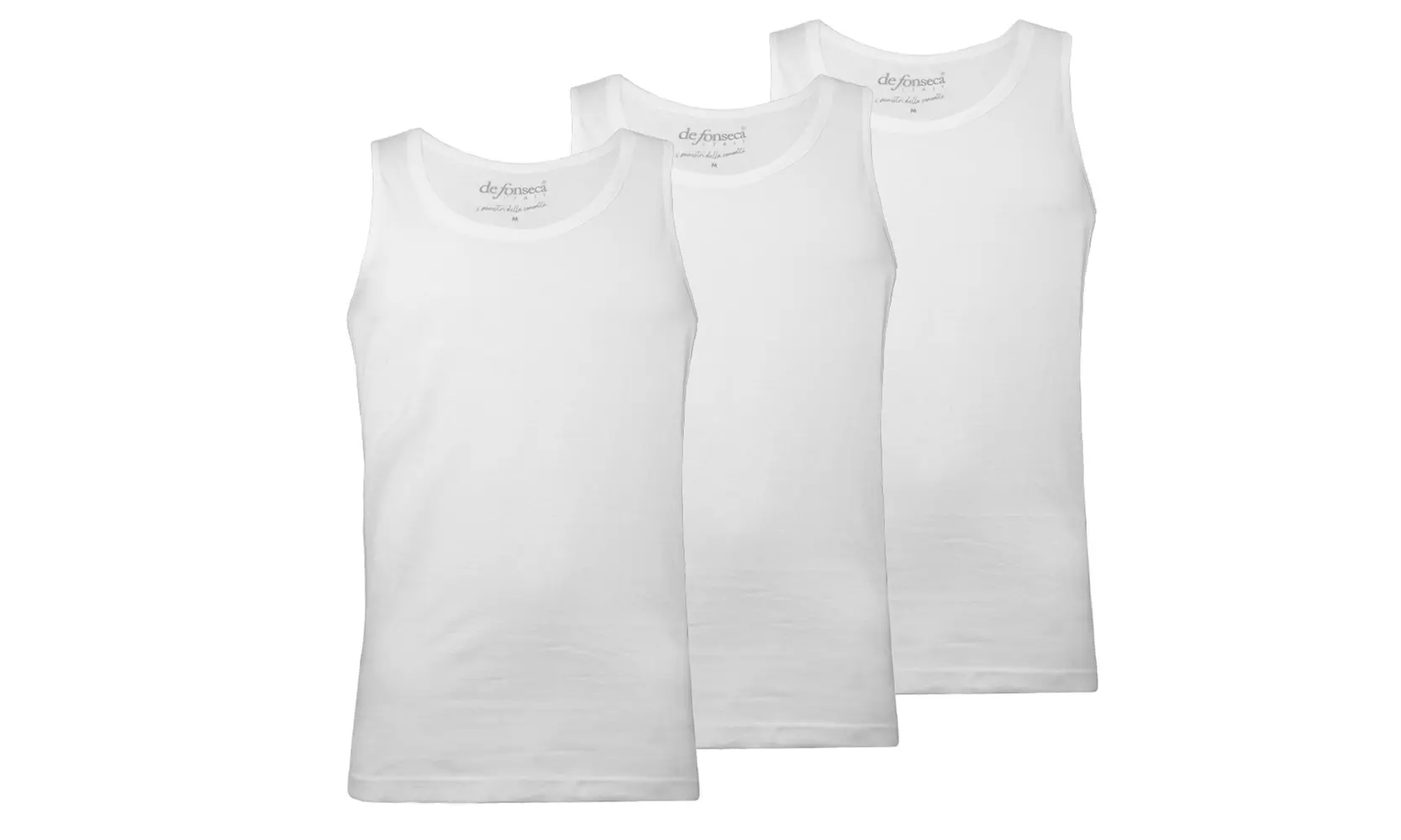 Set da 3 o 6 canotte da uomo De Fonseca o Nottingham