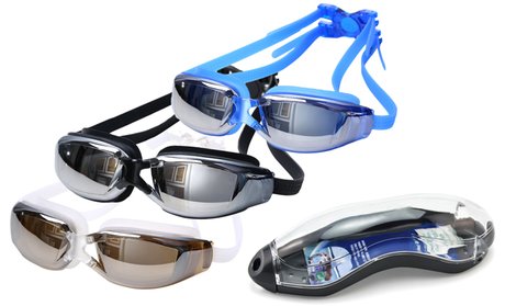 Anti-Fog Swimming Goggles with Carrying Case