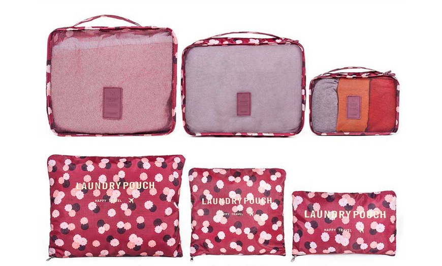 Image 14: One or Two Six-Piece Luggage Organiser Sets