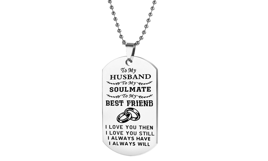 Image 7: Couple Dog Tag Necklace