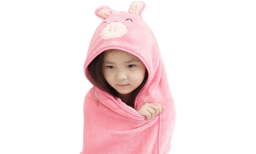 Image 5: Kids' Blanket Towel Hoodie