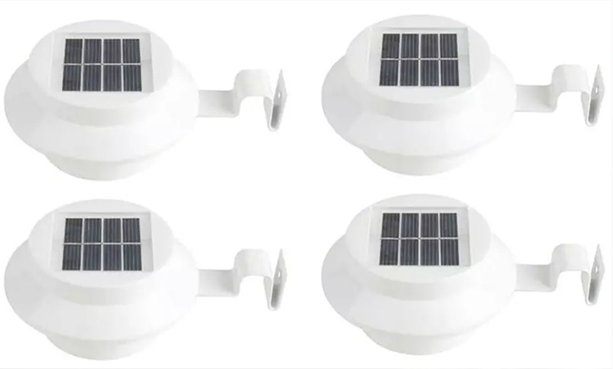 Image 3: Two, Four or Eight Solar Fence Gutter Lights