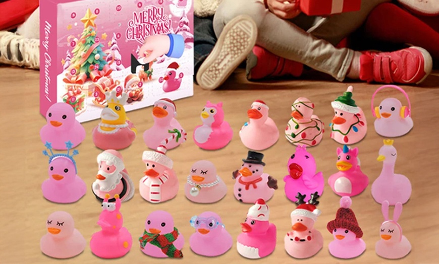 Image 1: 24-Pack of Christmas-Themed Rubber Ducks Advent Calendar