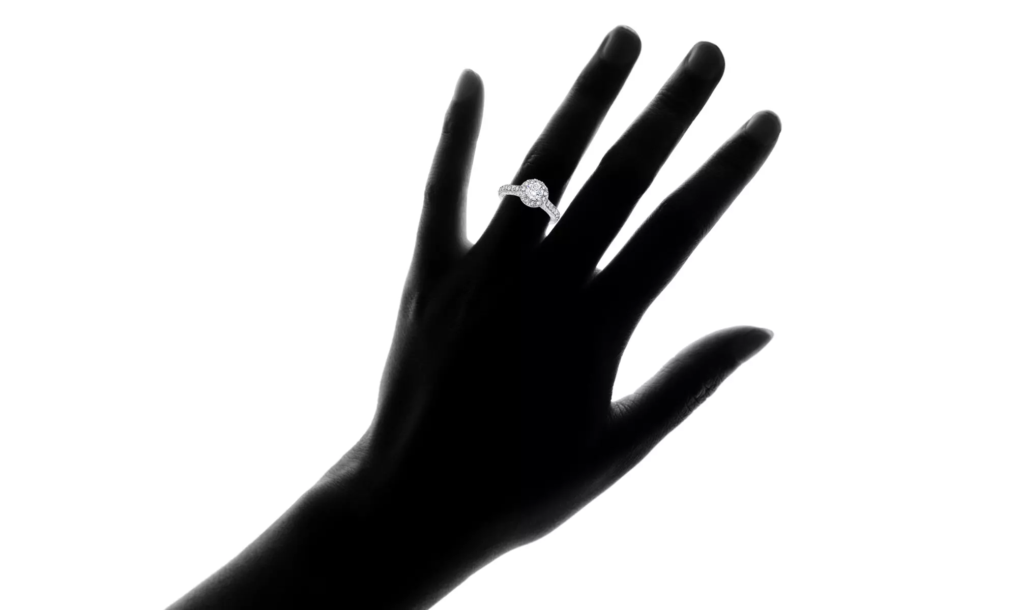 2.25 CTTW Vintage Diamond Halo Engagement Ring in 14K White Gold from Bliss Diamond - Second Medium