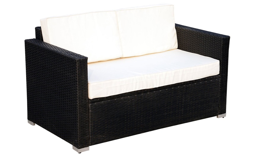 Image 4: Outsunny 4-Seater Rattan Set