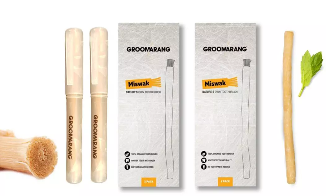 1, 2 ou 3 lots de 2 brosses à dents naturelles "Groomarang Miswak" - Primary Image