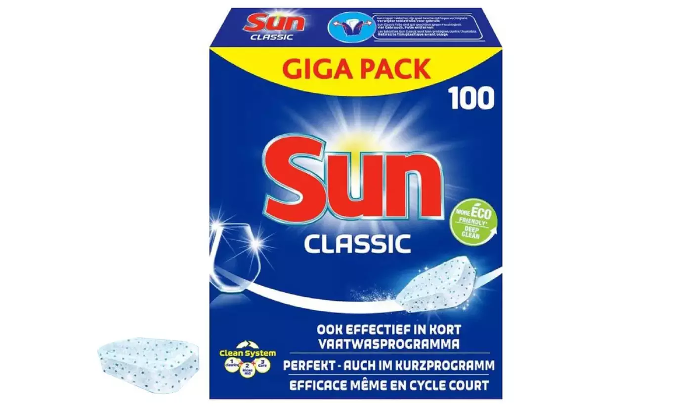 100 à 600 tablettes de lavage pour lave-vaisselle Sun Classic - Primary Image