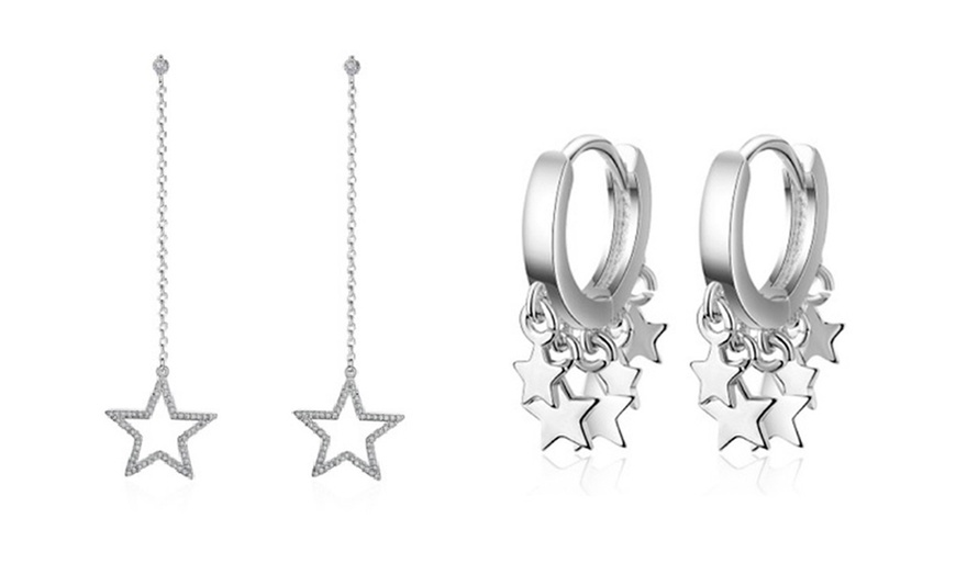 Image 11: Star Drop Earrings Crystals From Swarovski
