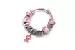 One, Two or Three Pink Ribbon Charm Bracelets from Novadab (Up to 83% Off) - Second Medium