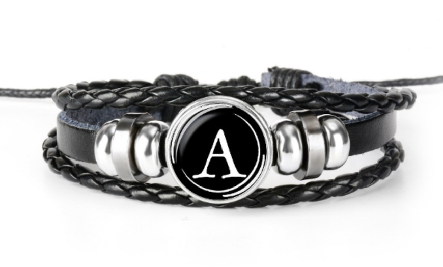 Image 2: Bracelet initiale pour homme