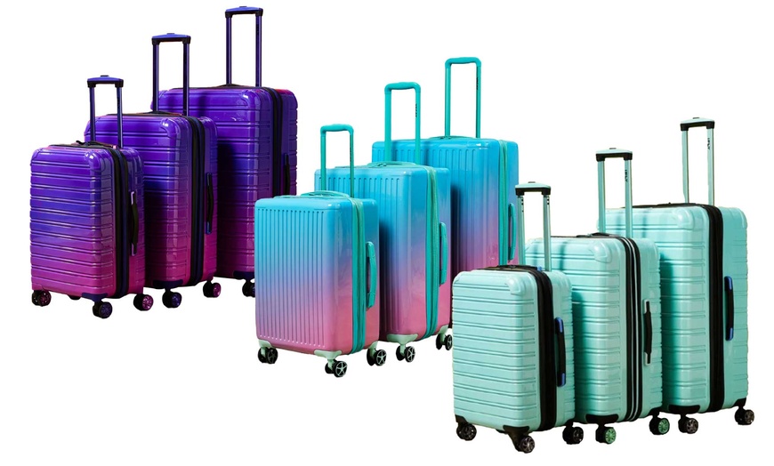 Image 1: iFLY and Vacay Three Piece Luggage sets