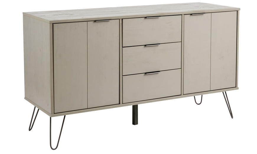 Image 16: Furniture Dealz Acadia 3 Drawer Sideboard Storage Unit