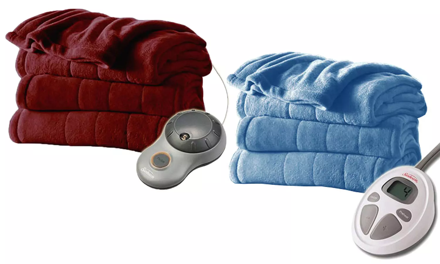 Sunbeam Channeled Microplush Electric Blanket - Primary Image