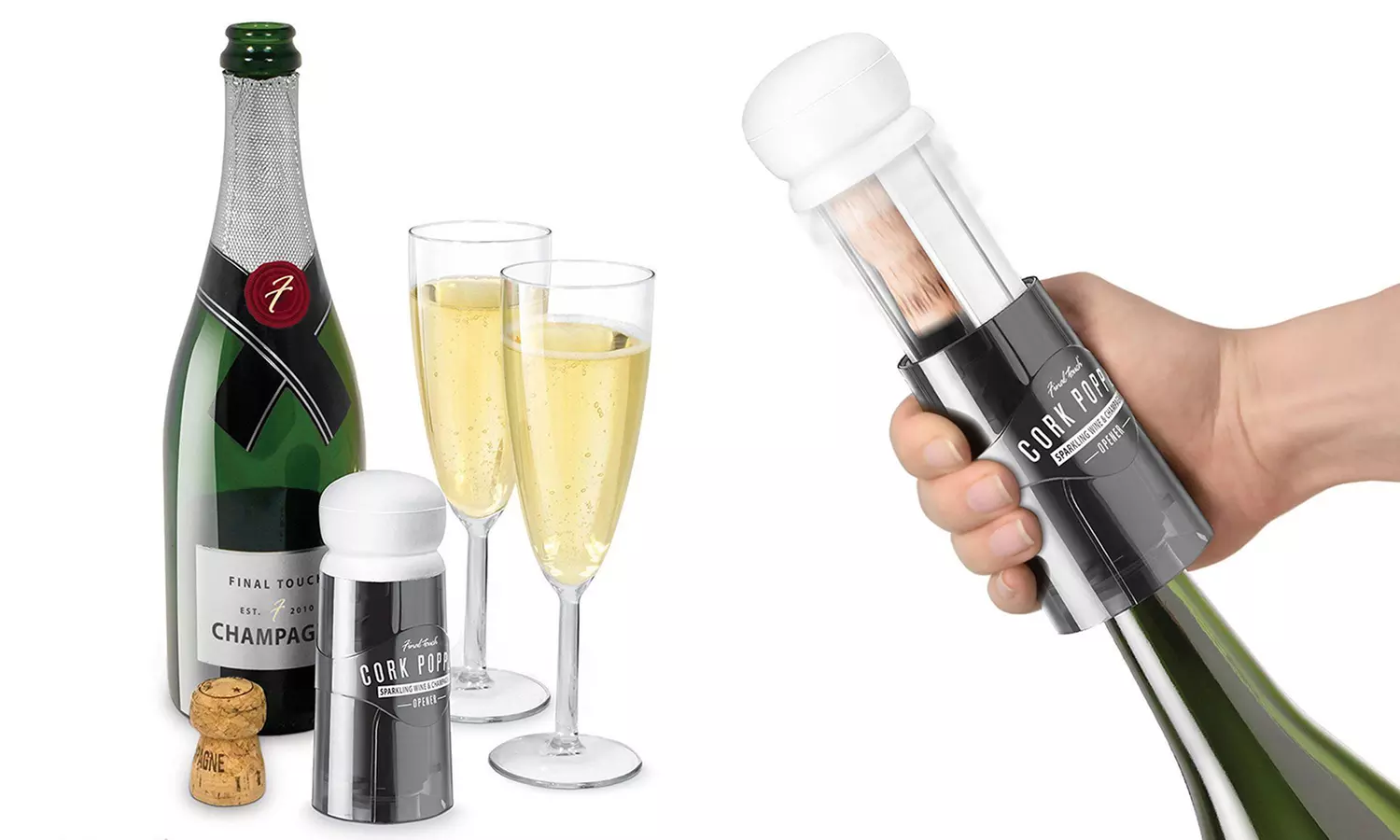 One or Two Wine and Champagne Cork Poppers - Primary Image