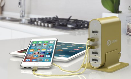 Pom Gear Charge2Go 5-Port Universal USB Smart Charger