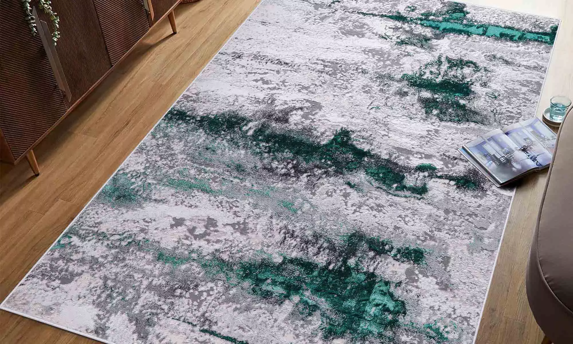 Modern Abstract Emperor Contemporary Thick Rug