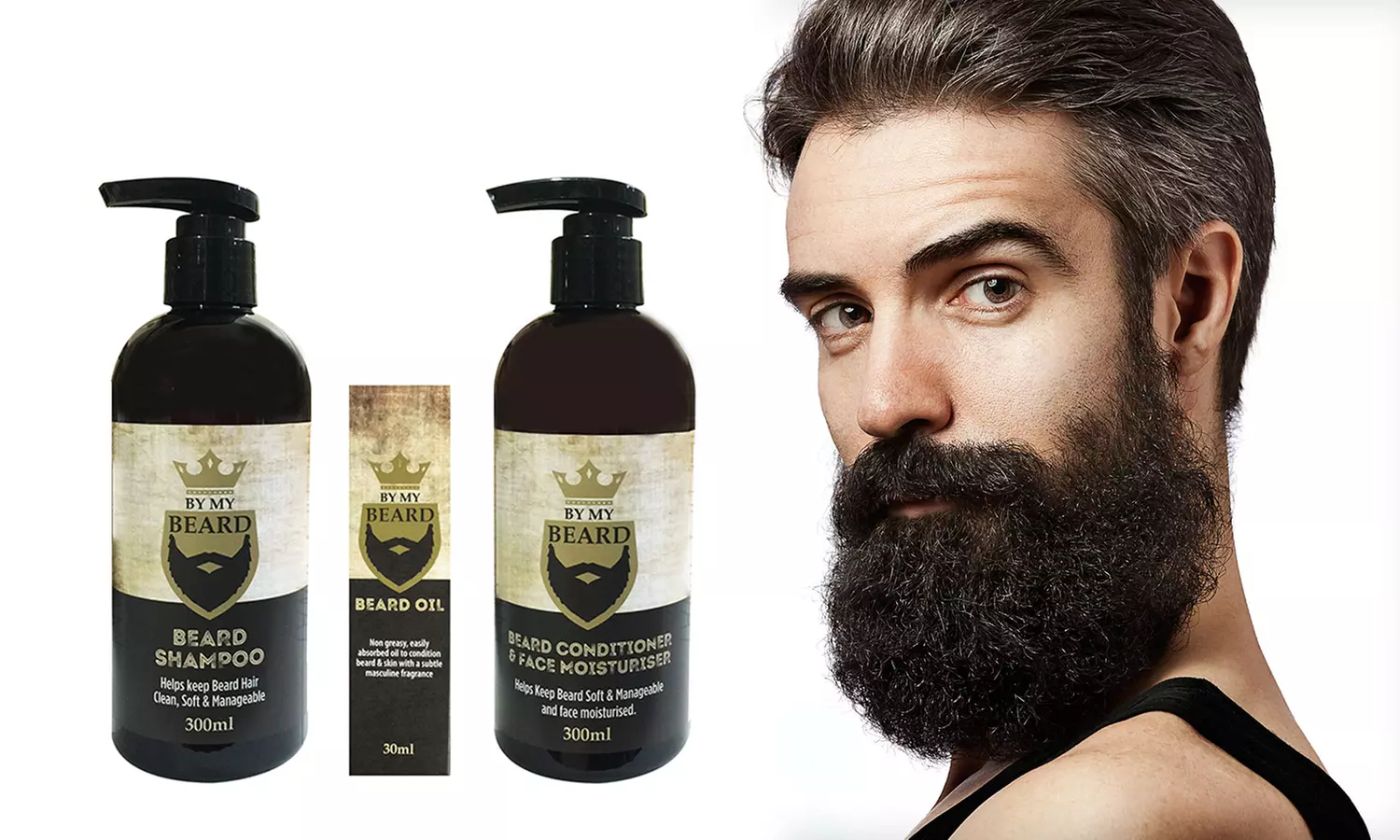 1x, 2x, 3x oder 6x By My Beard Bart-Shampoo, -öl oder Bart-Conditioner - Primary Image
