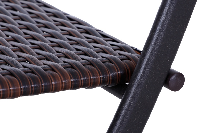 Image 13: Outsunny Rattan-Effect Bistro Set