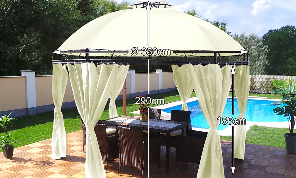 Swing & Harmonie Gartenpavillon „Lavo“ mit LED-Beleuchtung